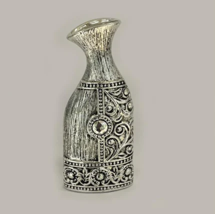 Antique Silver Finish Decorative Vase
