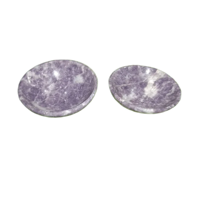 Handcrafted Purple Stone Bowls – Set of 2 - Image 1