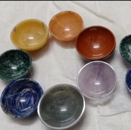 Assorted Polished Natural Stone / Crystal Bowls