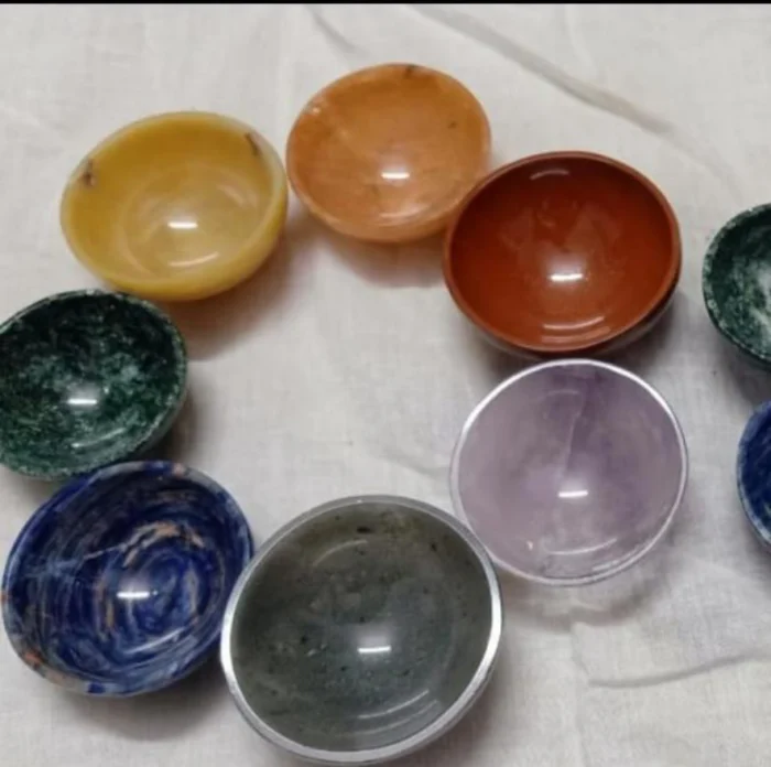 Assorted Polished Natural Stone / Crystal Bowls - Image 1