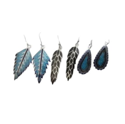 Assorted Meenakari Leaf & Teardrop Earrings Collection