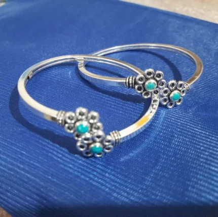 Elegant Sterling Silver Flexible Anklets (Pair)