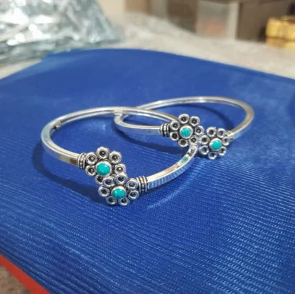 Elegant Sterling Silver Flexible Anklets (Pair)