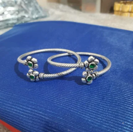 Elegant Sterling Silver Flexible Anklets (Pair)