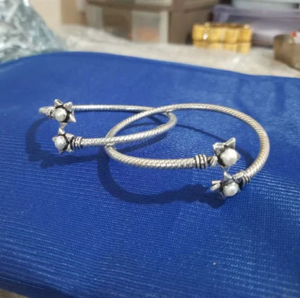 Elegant Sterling Silver Flexible Anklets (Pair)