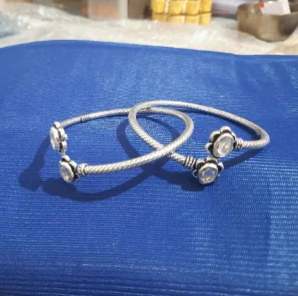 Elegant Sterling Silver Flexible Anklets (Pair)