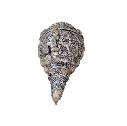 Silver Plated Ganesh Shankh