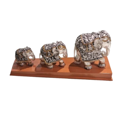 Set of Three Decorative Elephants