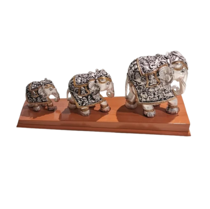 Set of Three Decorative Elephants - Image 1