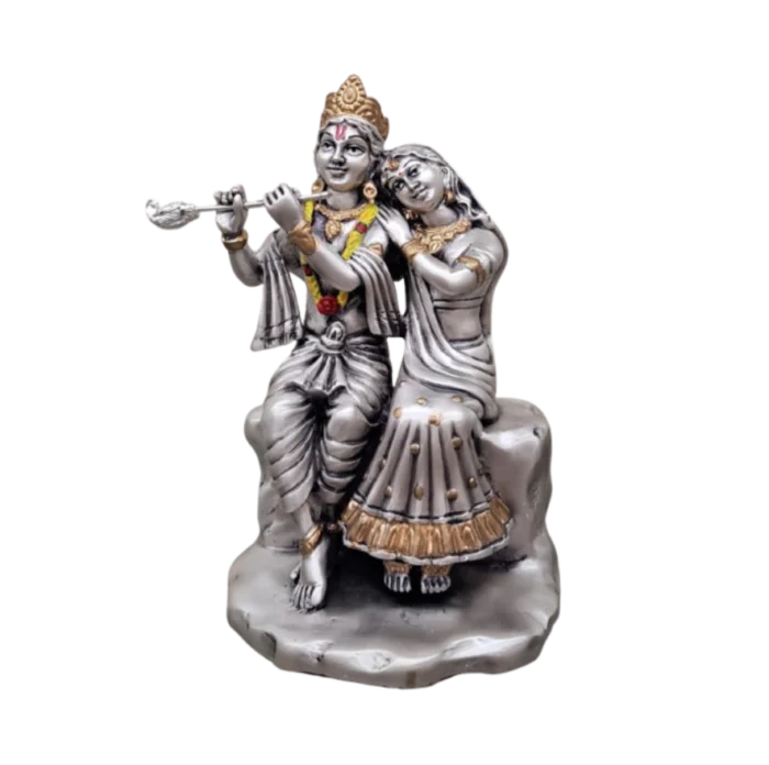 Radha Krishna Idol Playing Flute - Image 1