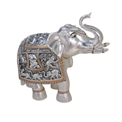 Silver Plated Elephant Figurine