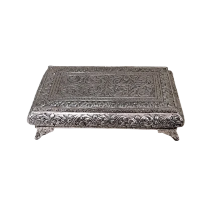 Silver Engraved Ritual Chowki