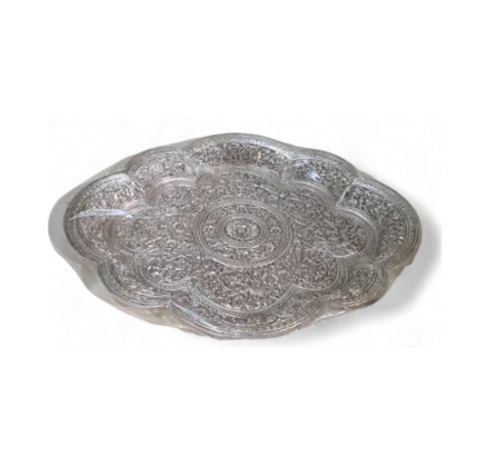 Lotus Blossom Silver Tray
