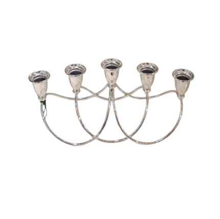 Five-Holder Silver Candle Stand