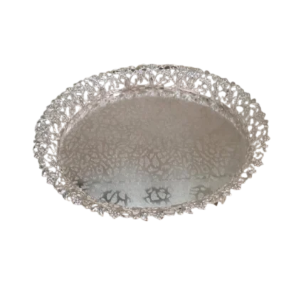 Classic Silver Lace-Edge Serving Tray