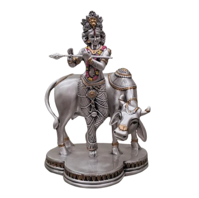 Krishna with Cow Statue - Image 1