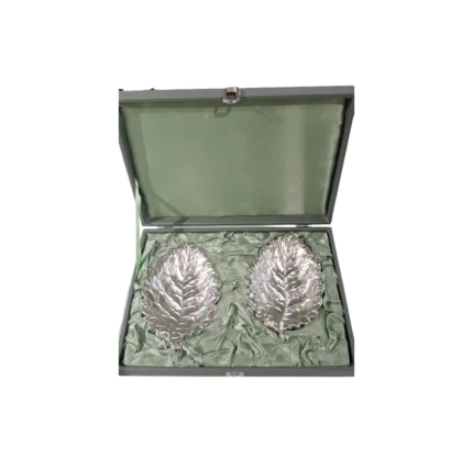 Silver Leaf Bowl Gift Set (Pair)
