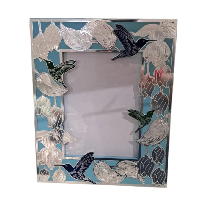 Bird & Leaf Silver Frame - Image 1