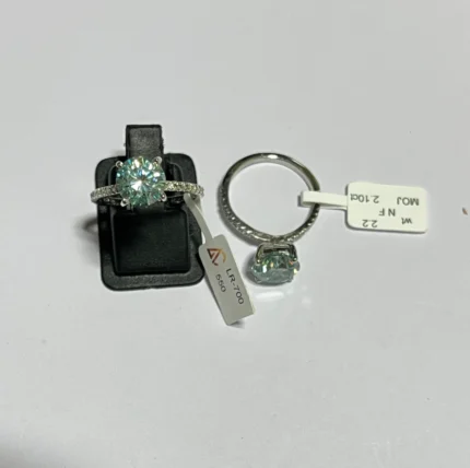 Dazzling Sterling Silver Moissanite Solitaire Ring (2.10 Carats)