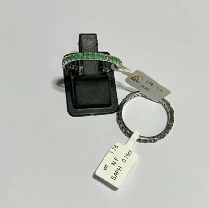 Sparkling Sterling Silver Ring with 0.75ct Sapphires